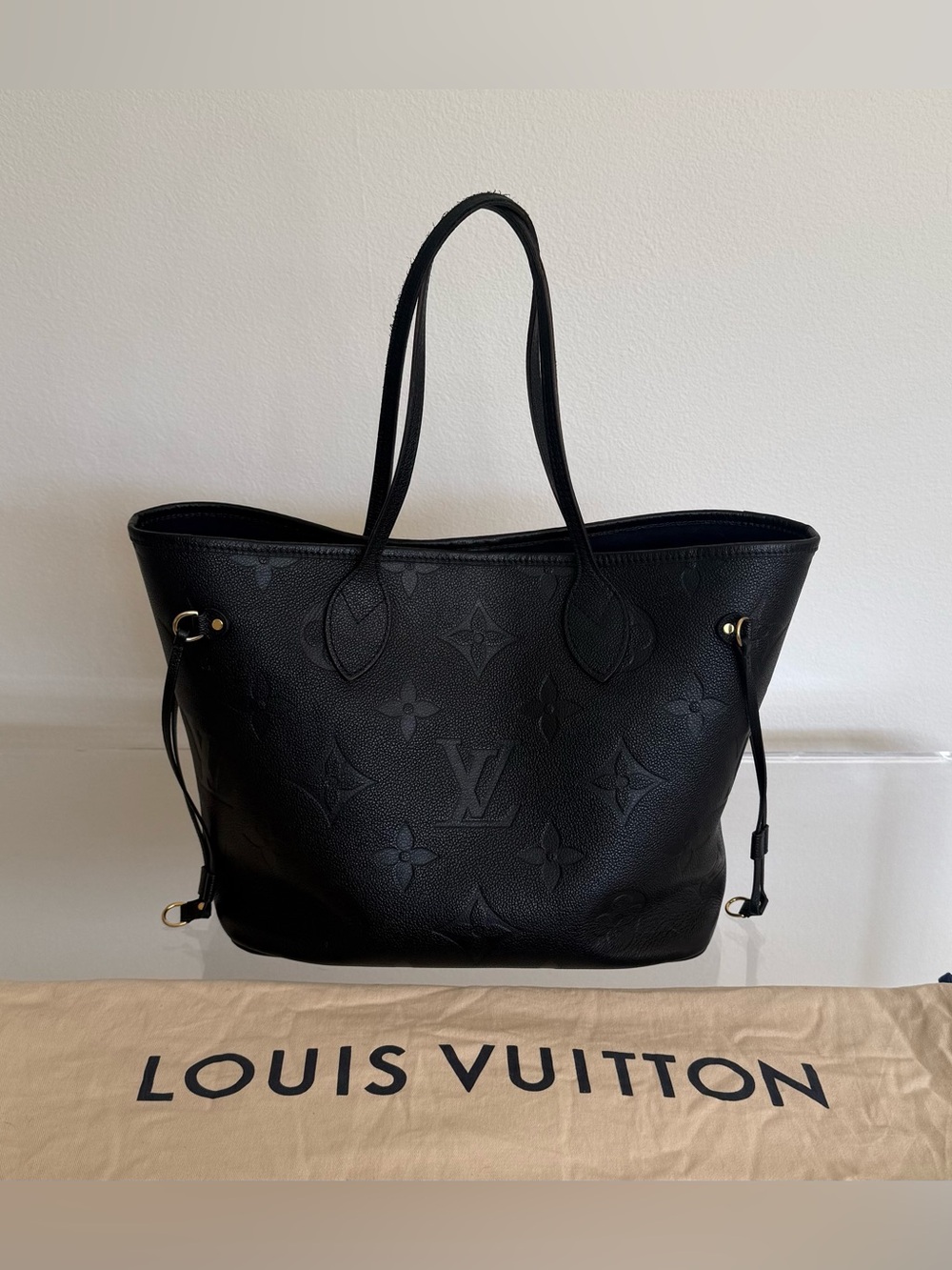 LOUIS VUITTON Neverfull MM in Black Monogram Empreinte Leather - 💯 AUTHENTIC